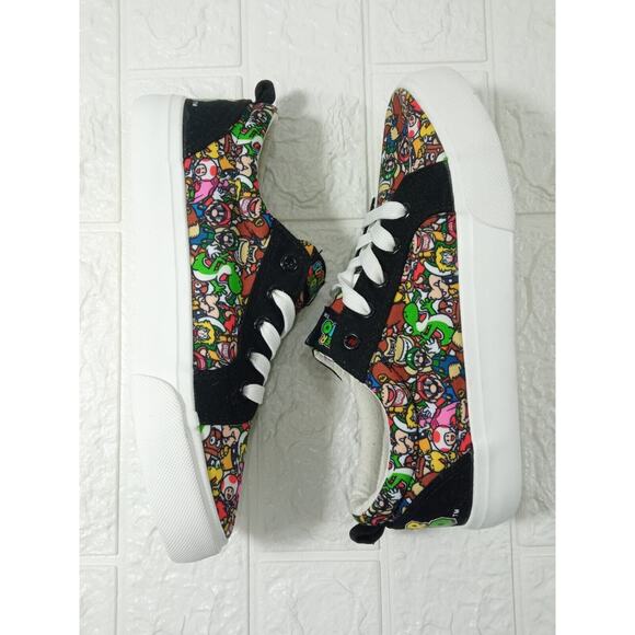 Official Nintendo Ground Up Super Mario Brothers Shoes Kids Multicolor Size 4 - Picture 9 of 9